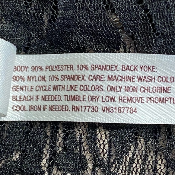 GILLIGAN O’MALLEY lace back gathered front silky print pj lounge knit top M - Picture 8 of 9